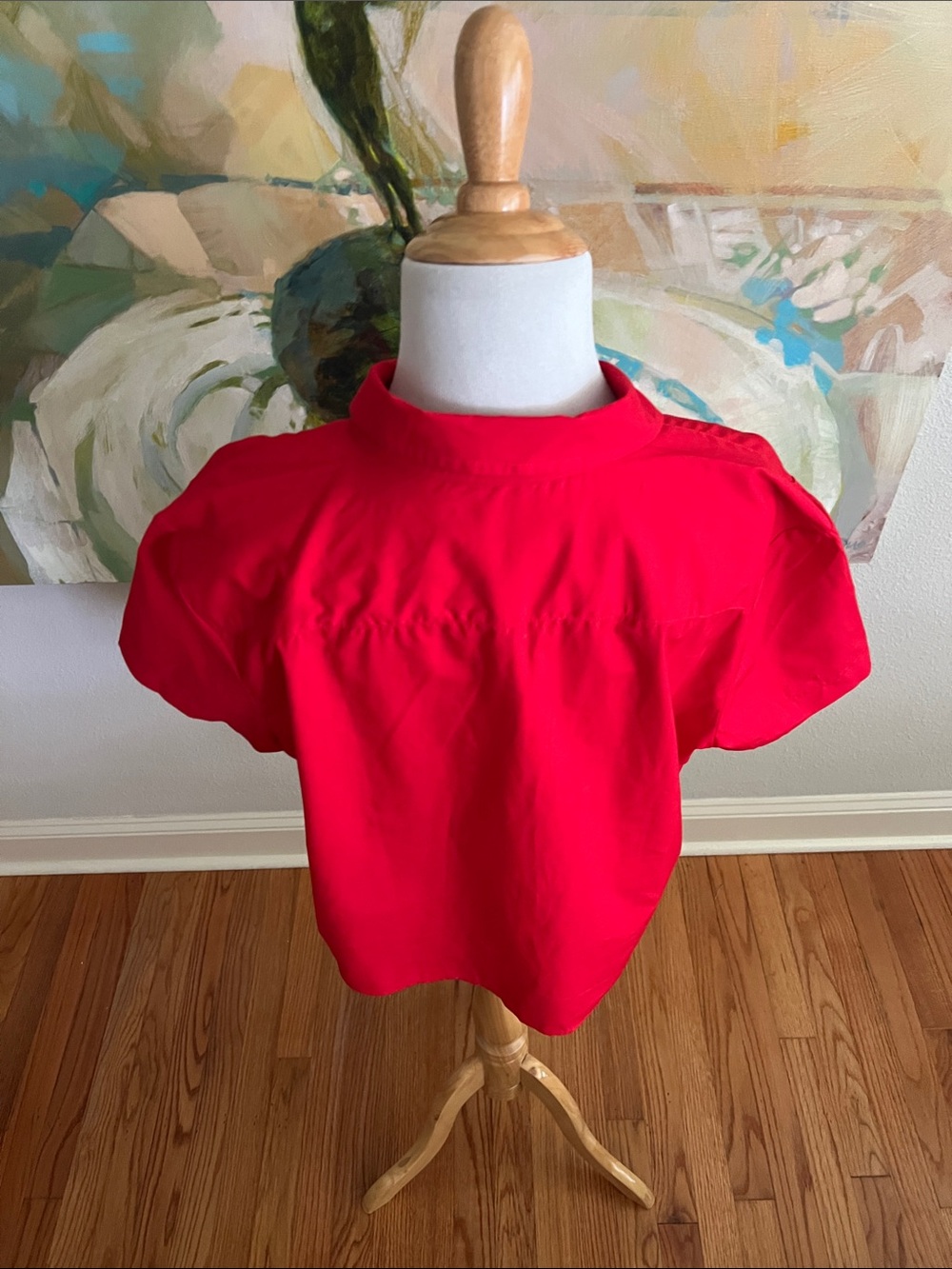 J. Crew Gamine shirt in cotton poplin Size 14 Red - Picture 5 of 16